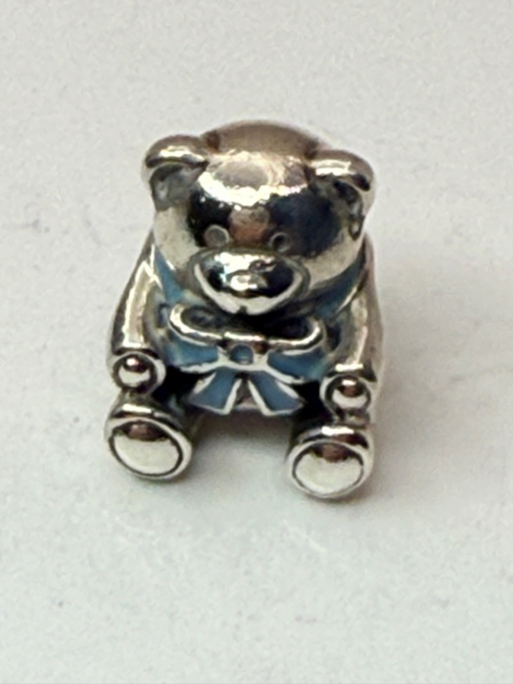 Retired Pandora It’s a Boy Teddy Bear Charm Blue Enamel 791124EN41